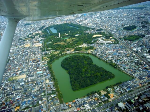 《仁徳天皇陵を上から見たい！》大仙古墳の全景が見える場所一覧【世界遺産】